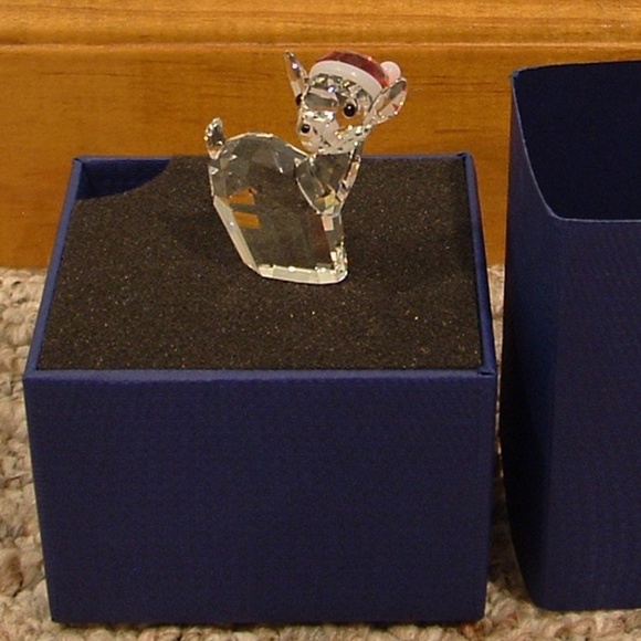 Swarovski Other - Swarovski Doe With Santa's Hat Crystal Figurine
